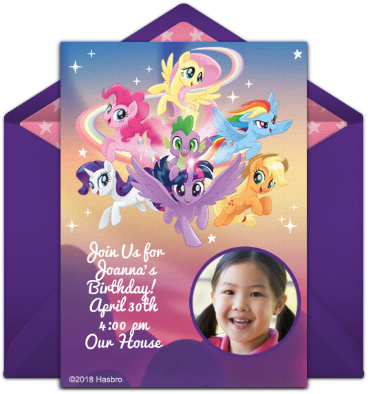 My Little Pony Birthday Invitation PNG