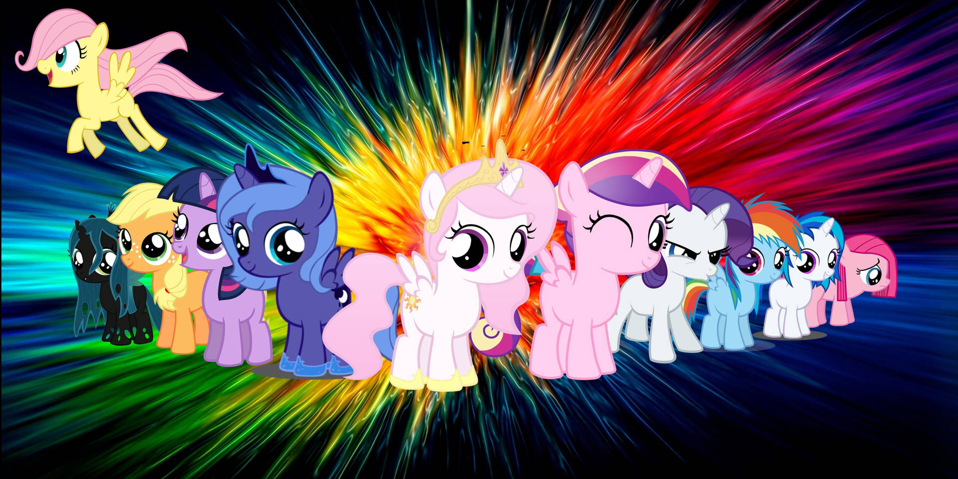Personaggicompleti Di My Little Pony Per Il Desktop Sfondo