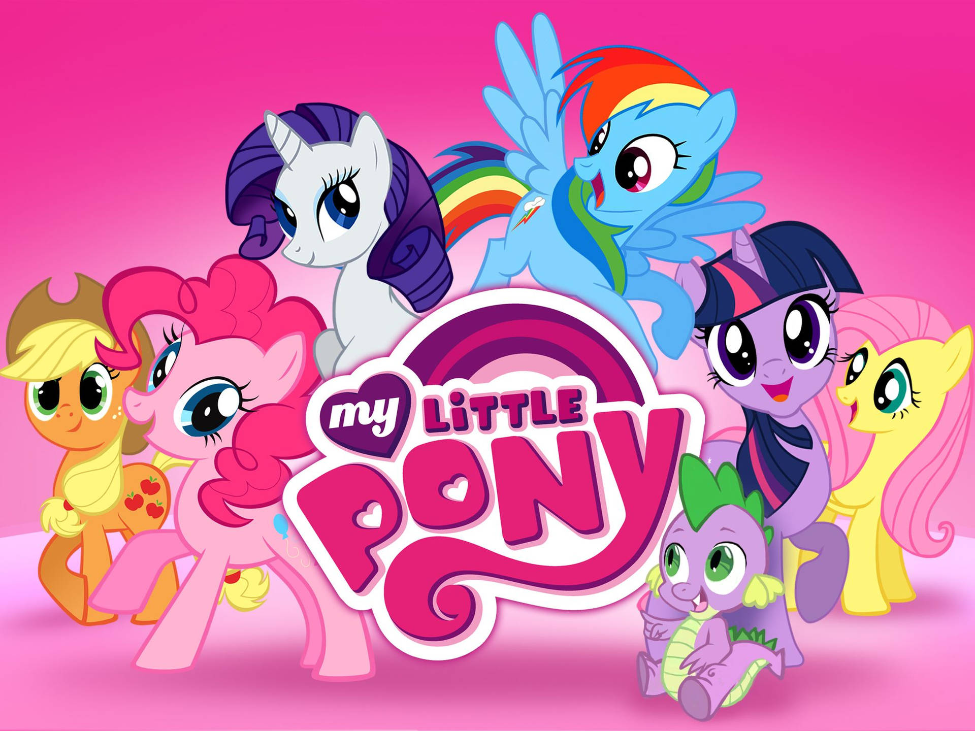 Disfrutala Magia De La Infancia Con Este Adorable Fondo De Pantalla De My Little Pony Para Escritorio. Fondo de pantalla