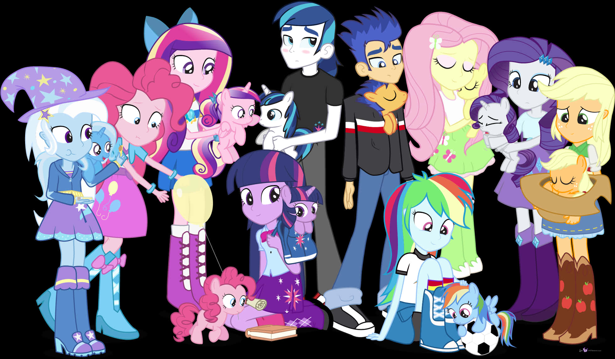 My Little Pony Equestria Girlsand Ponies PNG