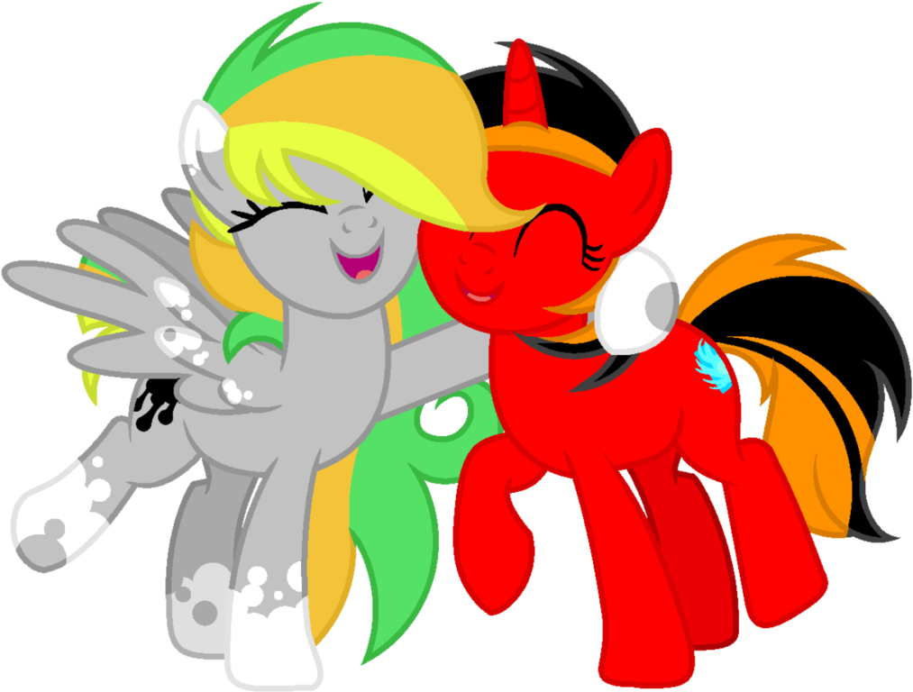 My Little Pony Friends Hugging PNG