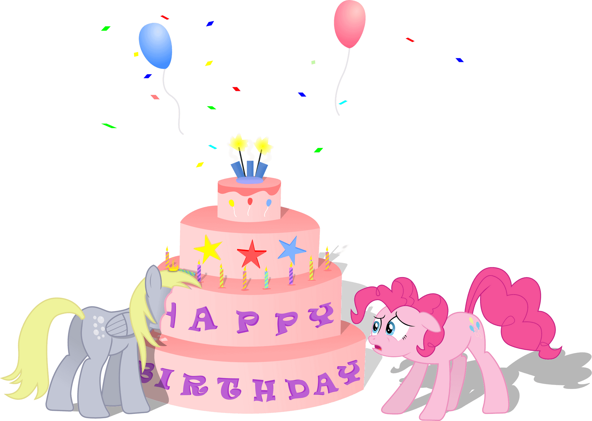 My Little Pony Happy Birthday Celebration PNG