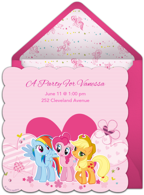 My Little Pony Invitation Card PNG