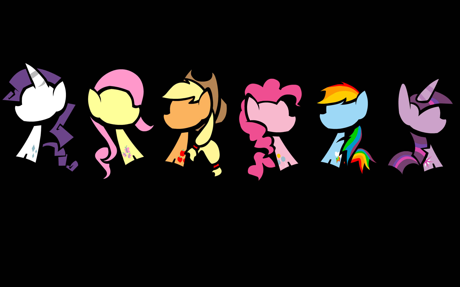 My Little Pony Mane 6 Art Wallpaper