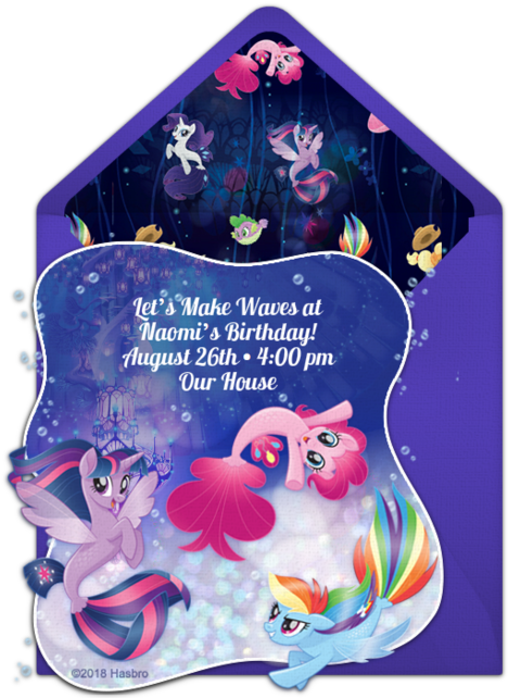 My Little Pony Naomi Birthday Invitation PNG