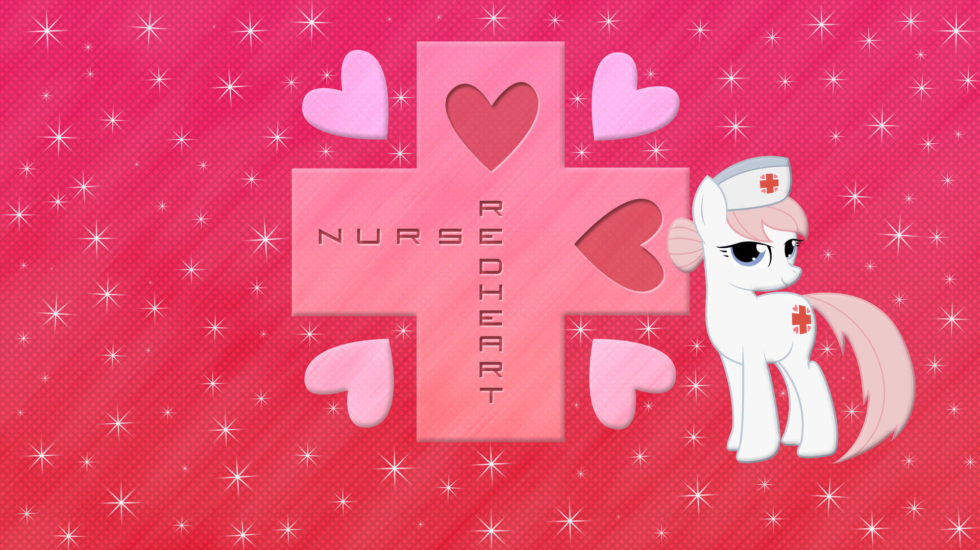 Meinkleines Pony: Krankenschwester Rotes Herz Cartoon Wallpaper