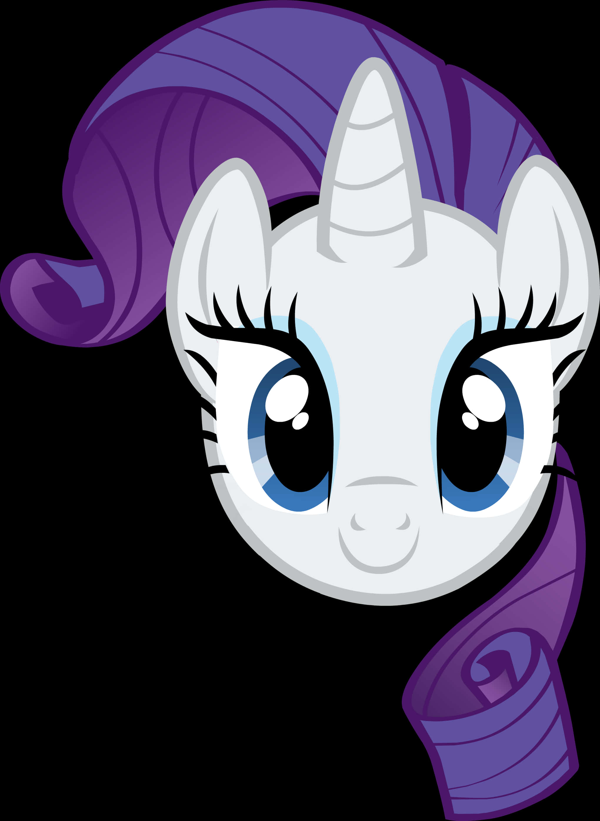 My Little Pony Rarity Portrait PNG