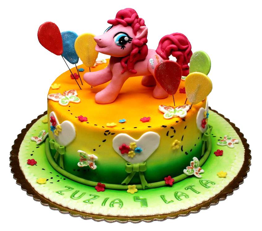 My Little Pony Themed Birthday Cake PNG