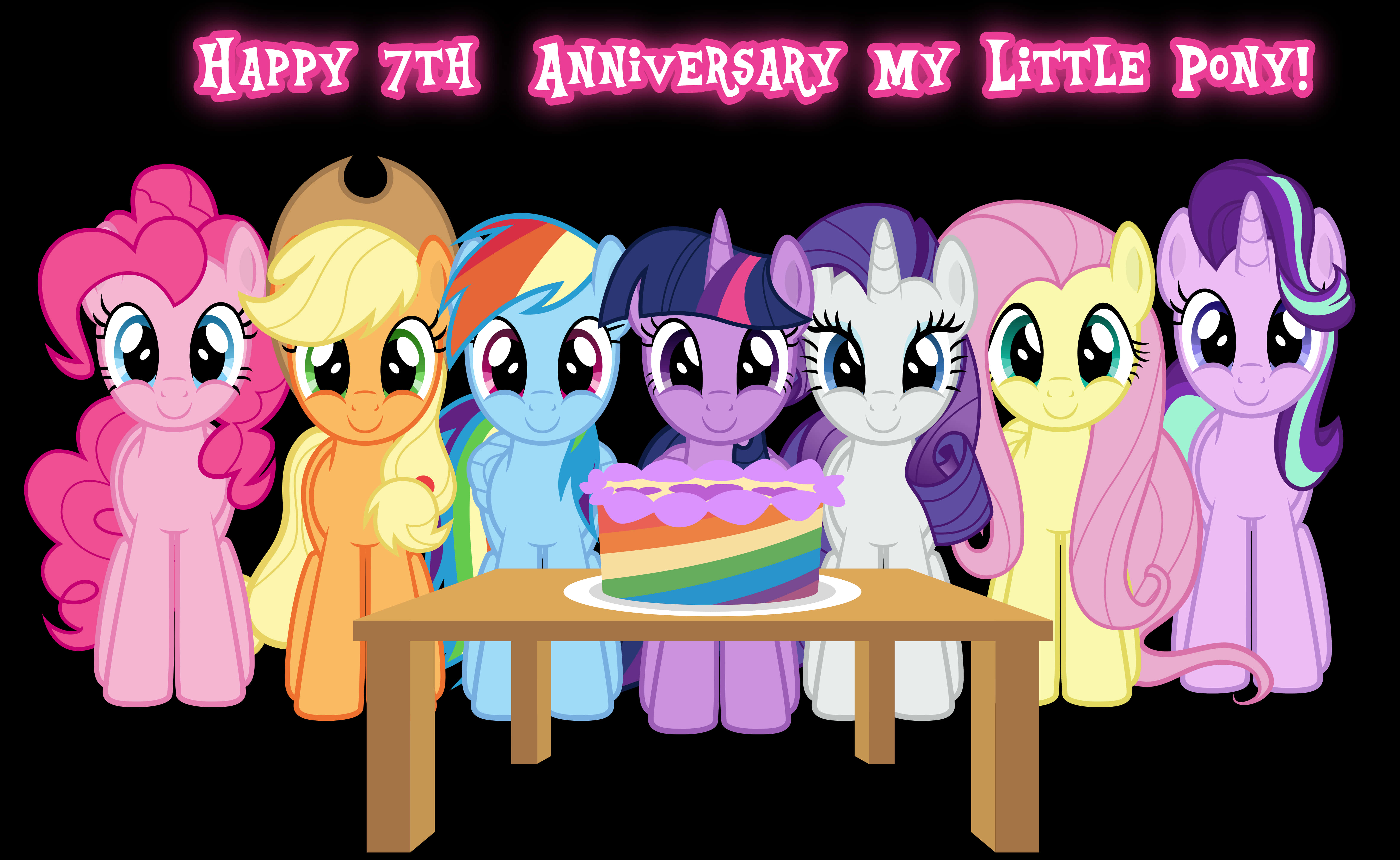 My Little Pony7th Anniversary Celebration PNG