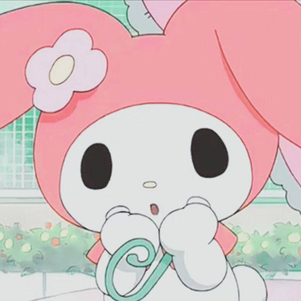My Melody Adorable Face Pfp Background