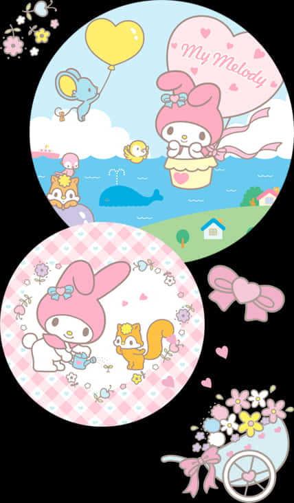 My Melody Adventures Illustration PNG