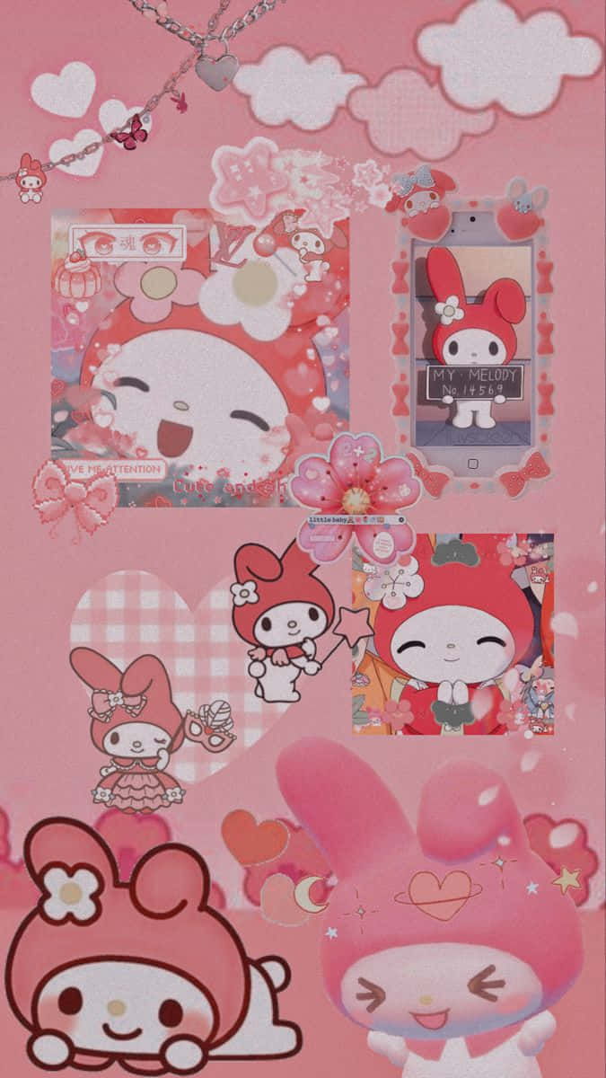 My Melody Collage Aesthetic.jpg Wallpaper