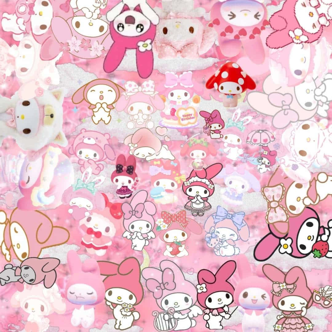 My Melody Collage Aesthetic.jpg Wallpaper