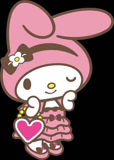 My Melody Cute Pose PNG
