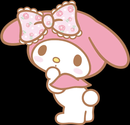 My Melody Cute Pose PNG
