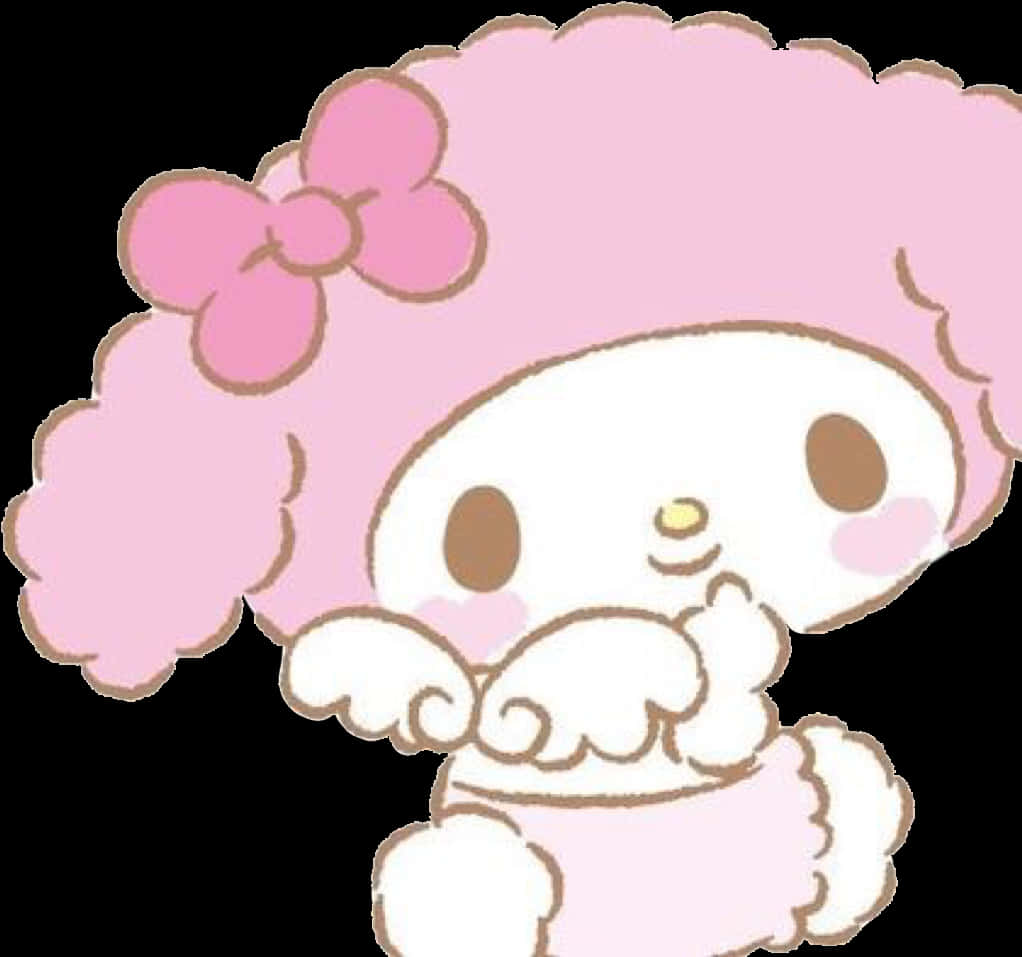 Download My Melody Cute Pose | Wallpapers.com