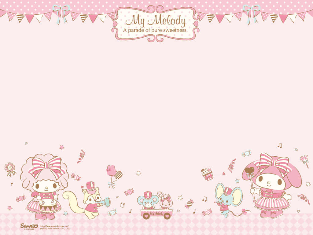 "My Melody is Here to Bring You a Little Desktop Joy" Wallpaper