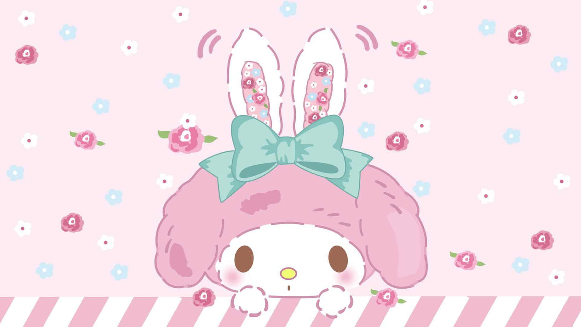 Show your love for My Melody with this desktop wallpaper Wallpaper