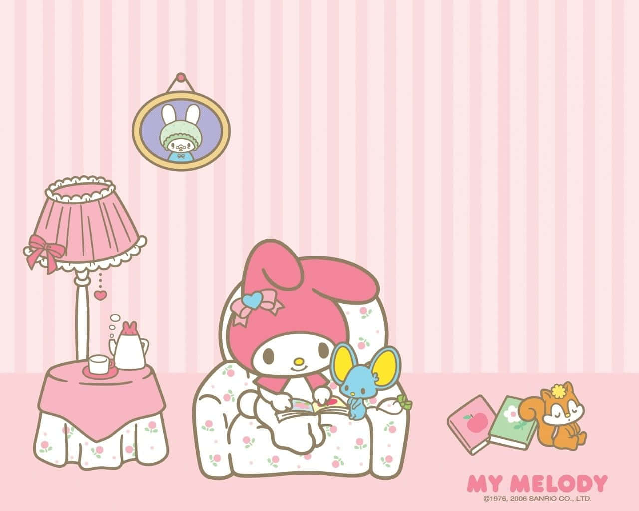 Enjoy The Calm And Colorful Charm Of My Melody Desktop Wallpaper