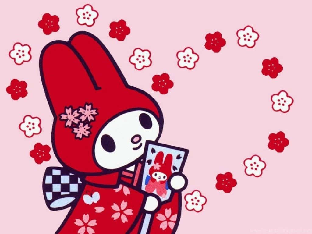 Rosa og røde blomster My Melody Desktop Wallpaper Wallpaper