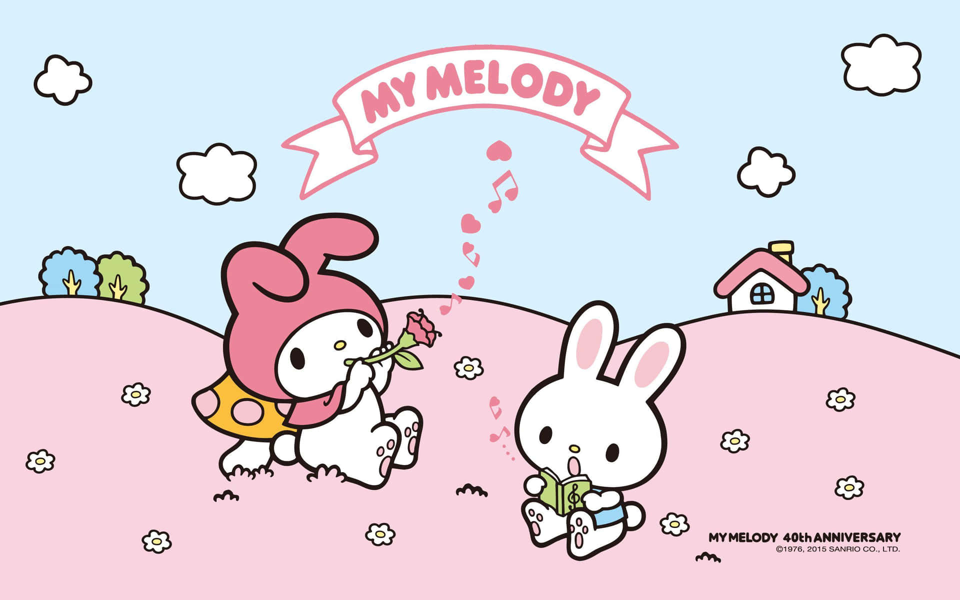 Enjoy a beautiful day with My Melody Desktop Wallpaper