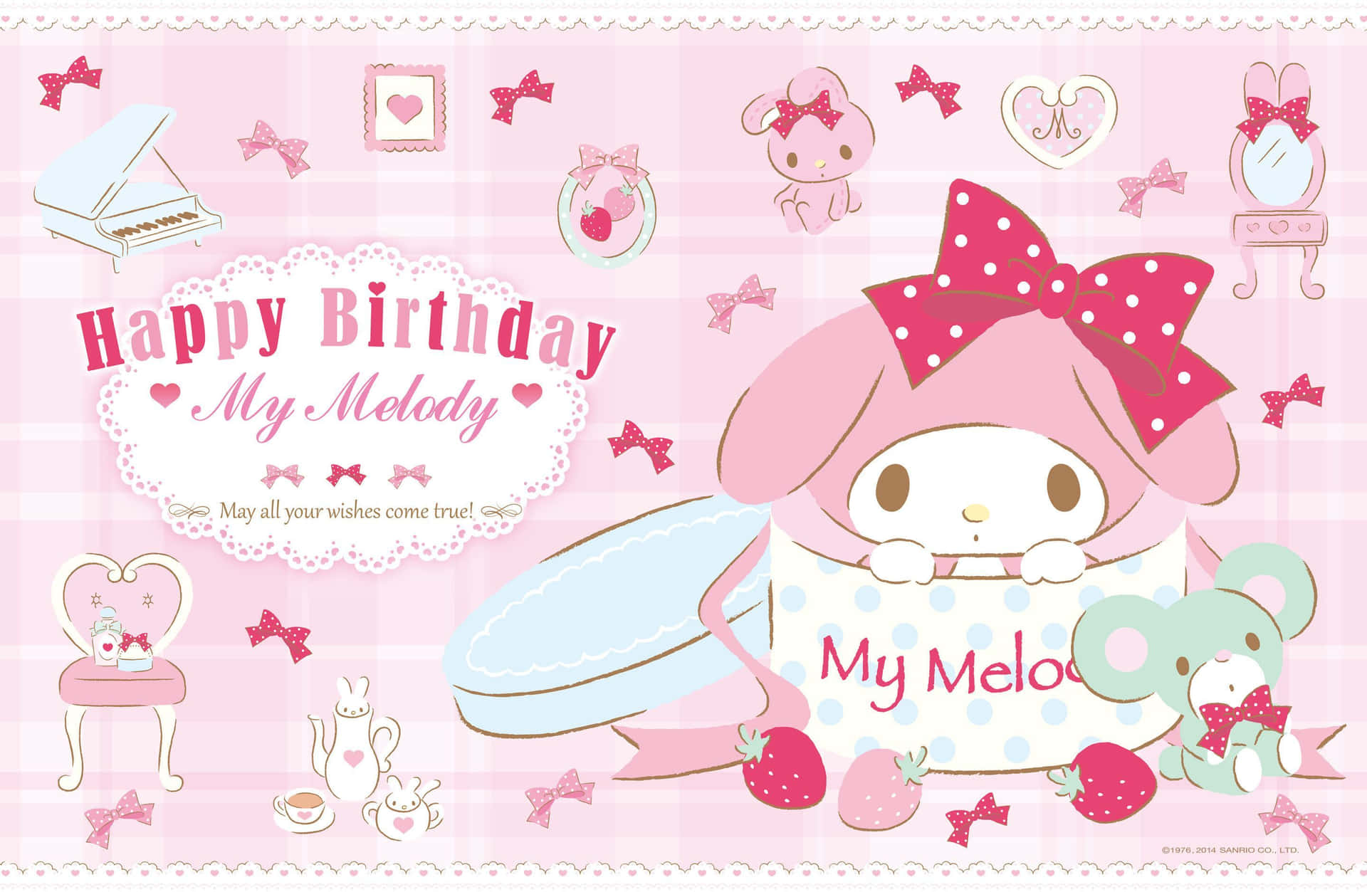 Happy Birthday My Melody Desktop Wallpaper