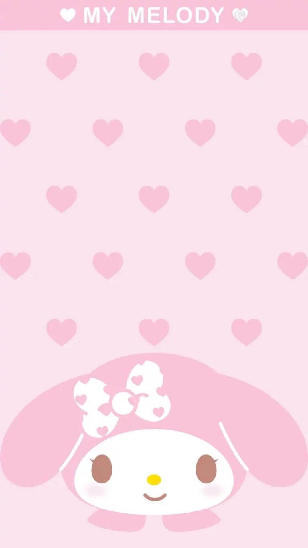 My Melody Heart Pattern Wallpaper