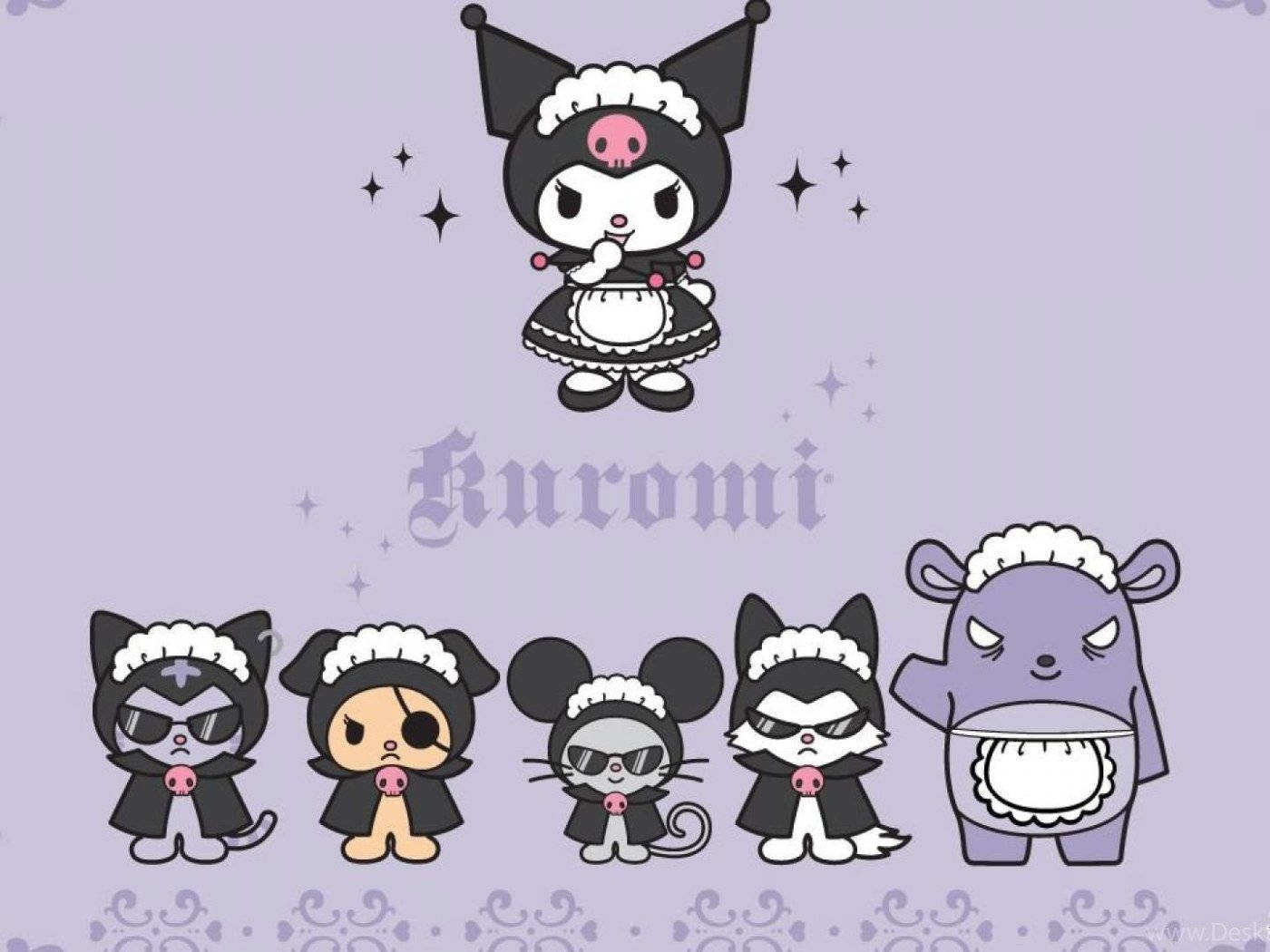 My Melody Kuromi With Her Friends Wallpaper