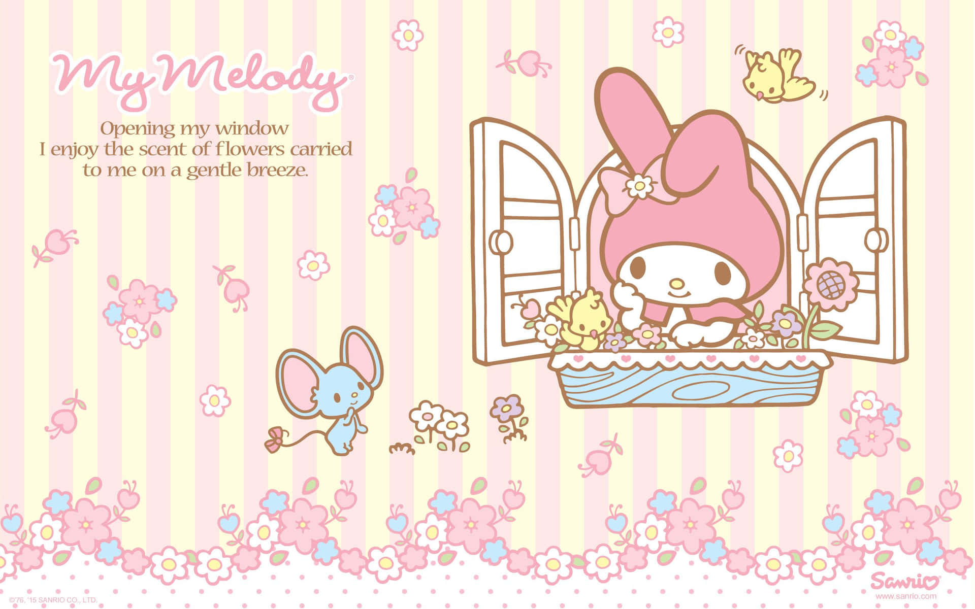 Get the latest My Melody-themed laptop to add an extra sparkle of joy to your computing needs. Wallpaper