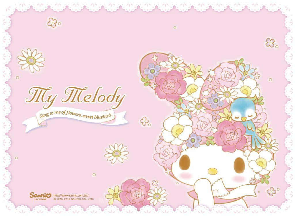 Get Ready with My Melody Laptop Wallpaper