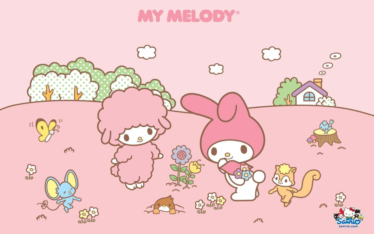 Get Ready To Take On The Digital World With My Melody Laptop! Wallpaper