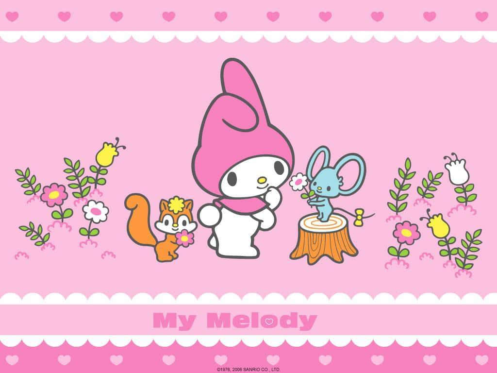 My Melody, the cutest laptop everywhere you go Wallpaper