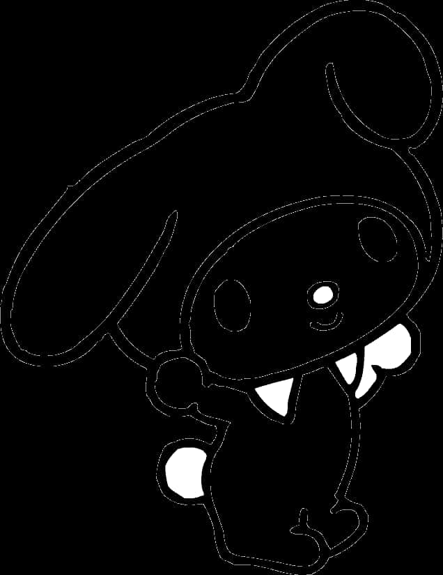 My Melody Outline Drawing PNG