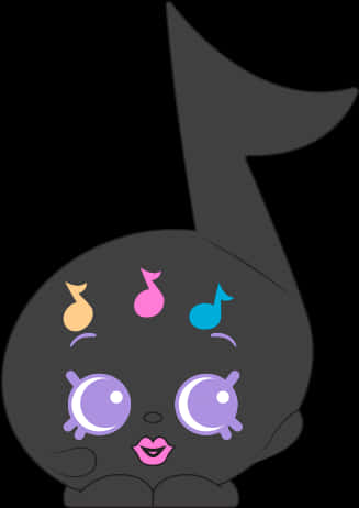 My Melody Shadowed Character Illustration PNG