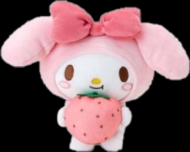 My Melody With Strawberry Plush PNG