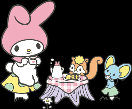 My Melodyand Friends Tea Party PNG