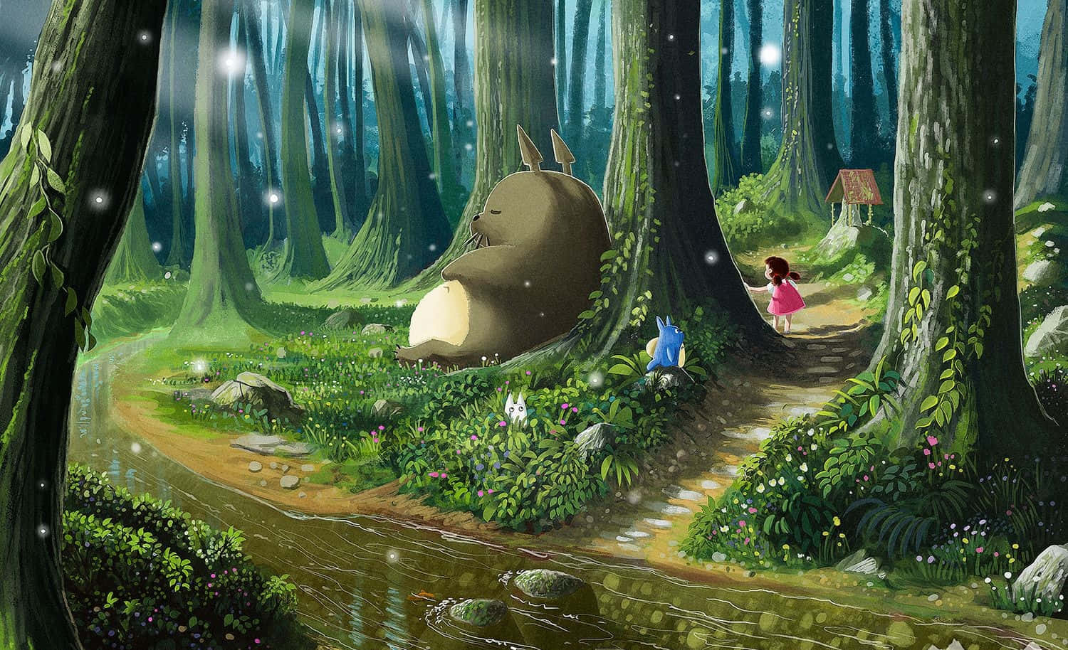 My Neighbor Totoro, a magical adventure in the forest Wallpaper