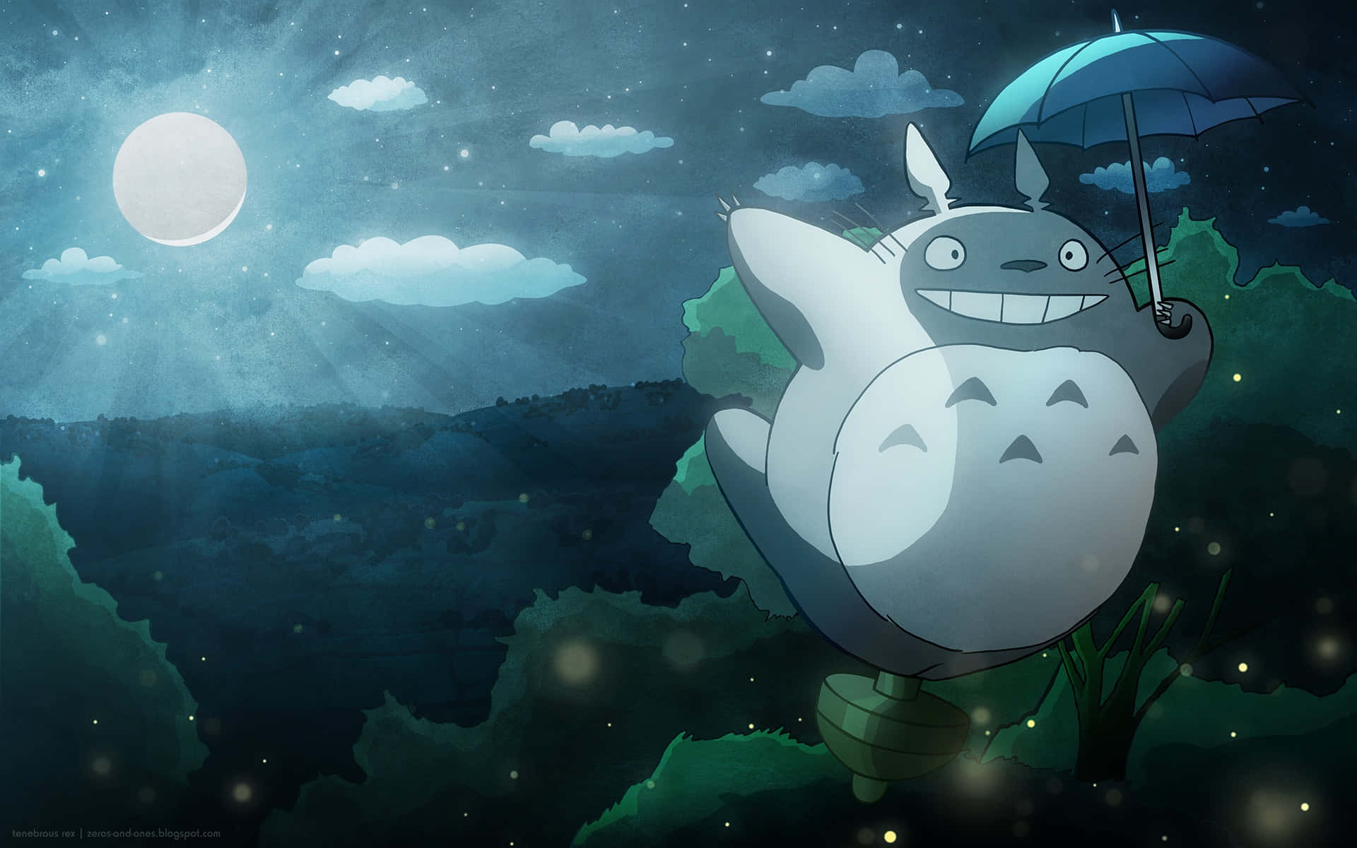 My Neighbor Totoro in a mesmerizing scene from the popular Studio Ghibli movie Wallpaper