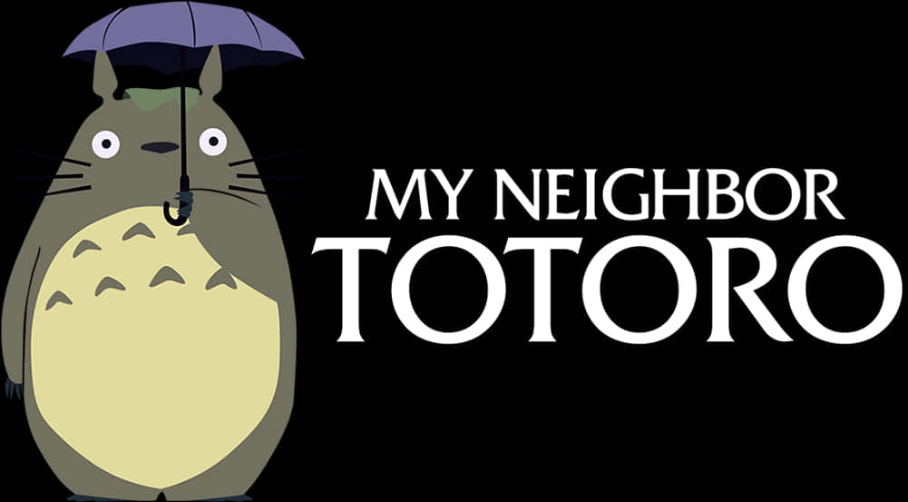 My Neighbor Totoro Character With Umbrella PNG