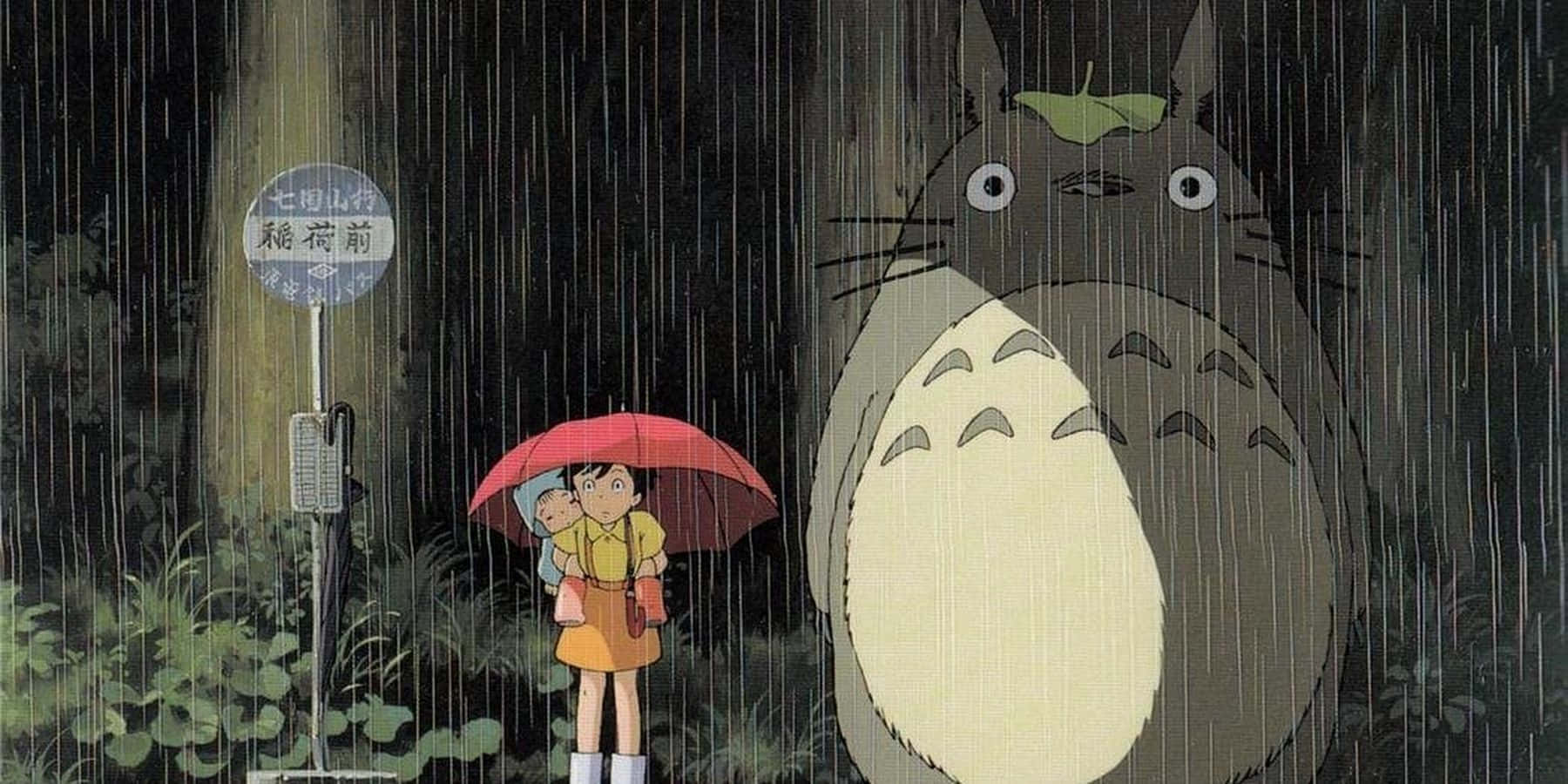My Neighbor Totoro Rain Stop Scene Wallpaper