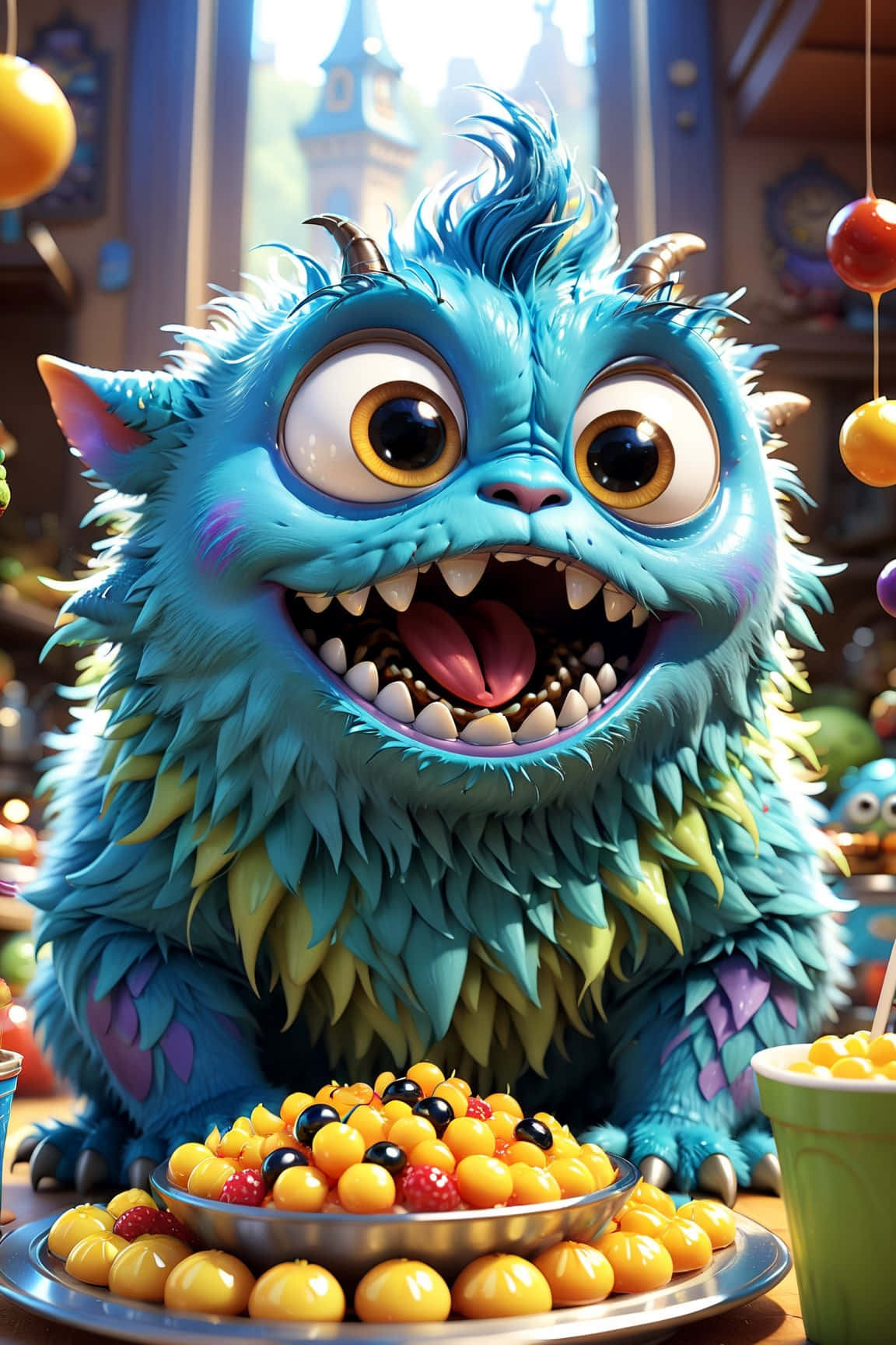 My Singing Monsters Blue Furry Creature Wallpaper