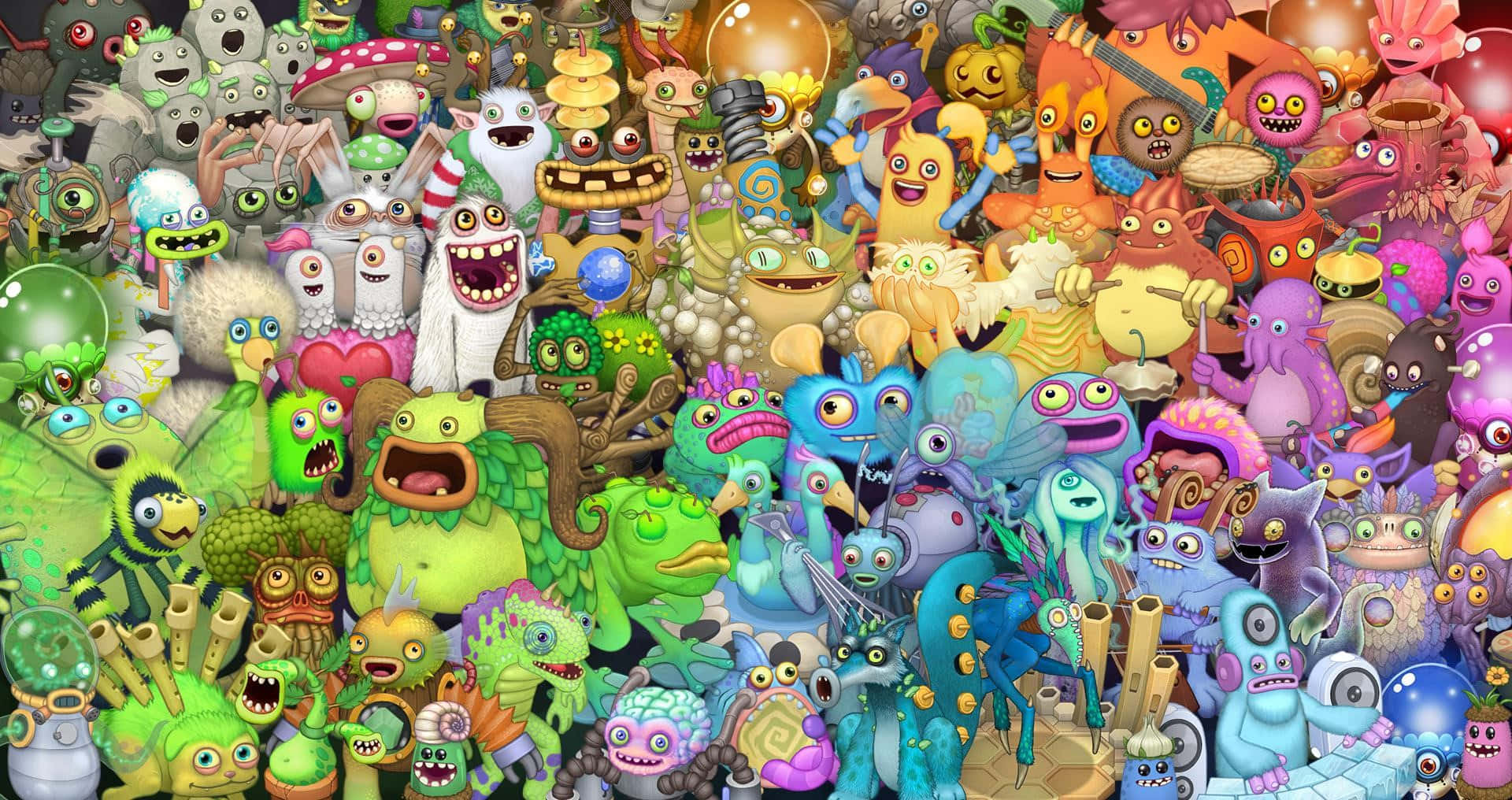 My Singing Monsters Character Collage Wallpaper