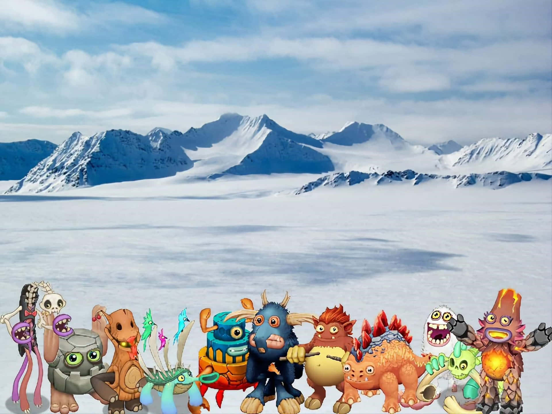 My Singing Monsters Cold Island Gathering Wallpaper