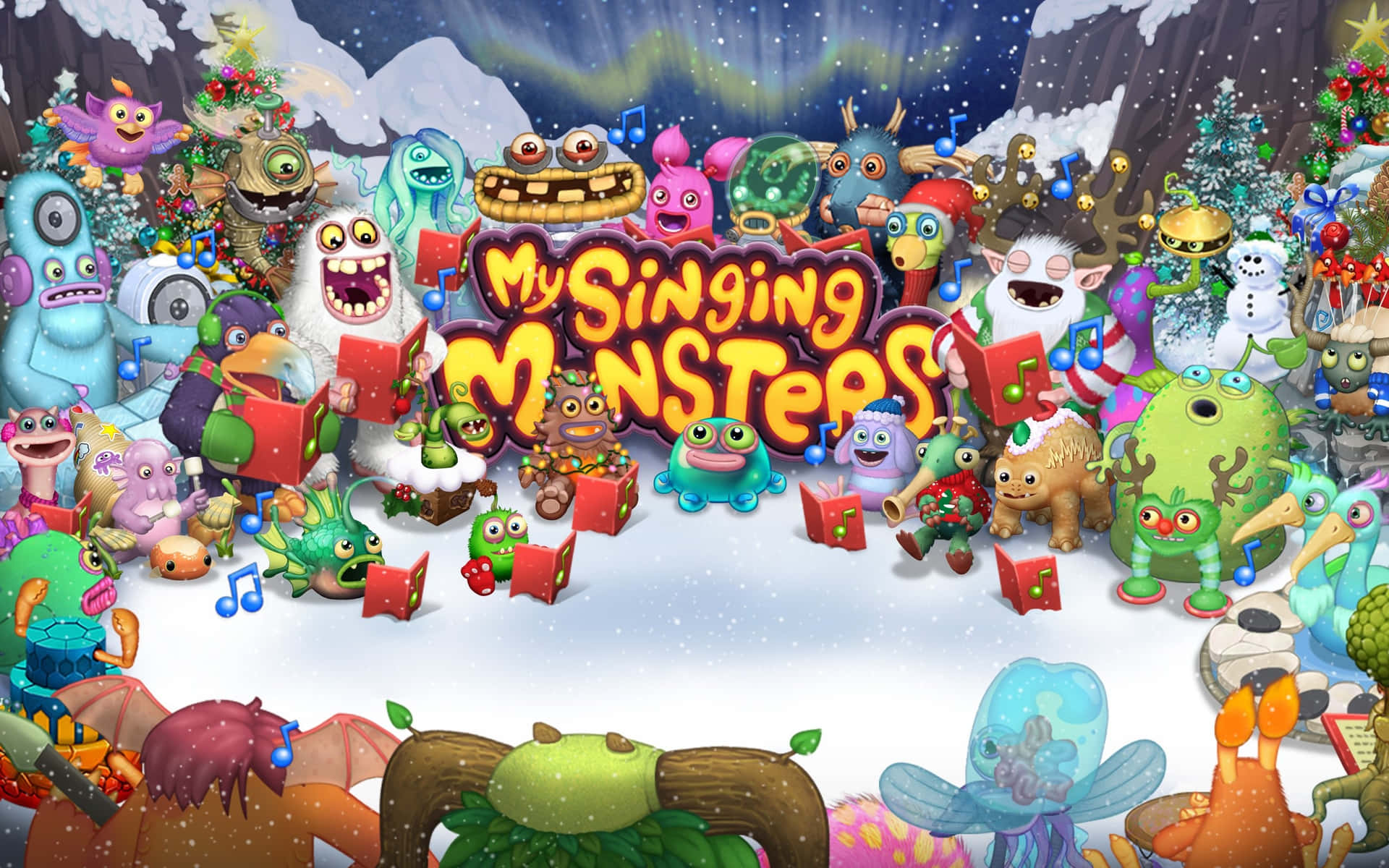 My Singing Monsters Holiday Celebration Wallpaper