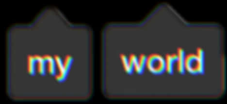 My World_ Blurred Text Effect PNG