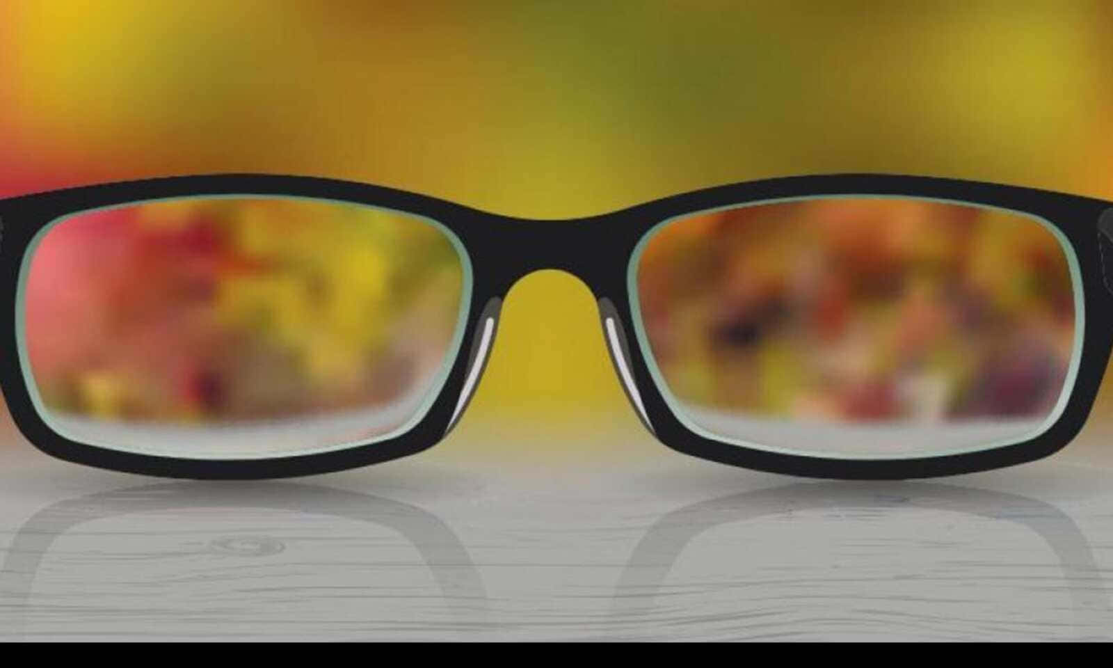 Myopic Eyeglasses With A Blurry Vision Wallpaper