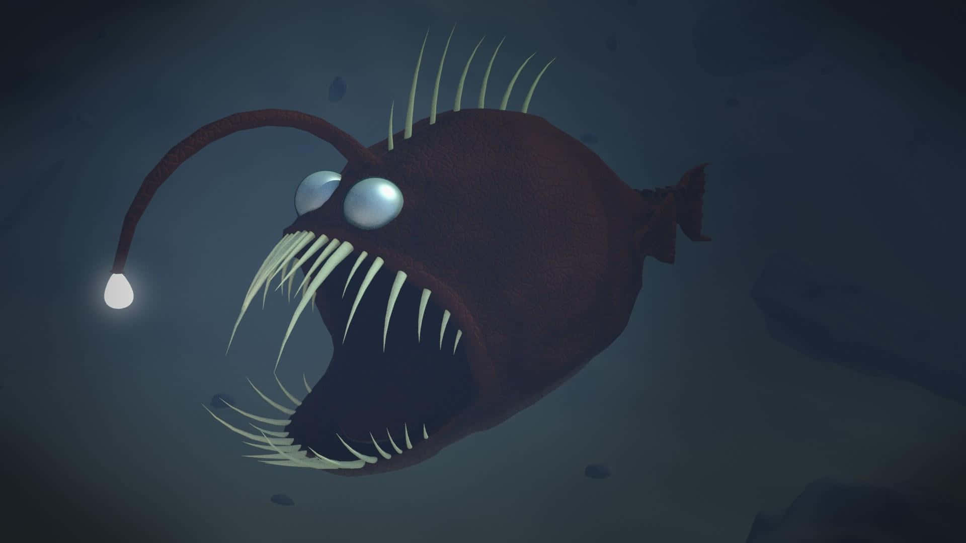 Mysteries Of The Deep - Luminescent Anglerfish Wallpaper
