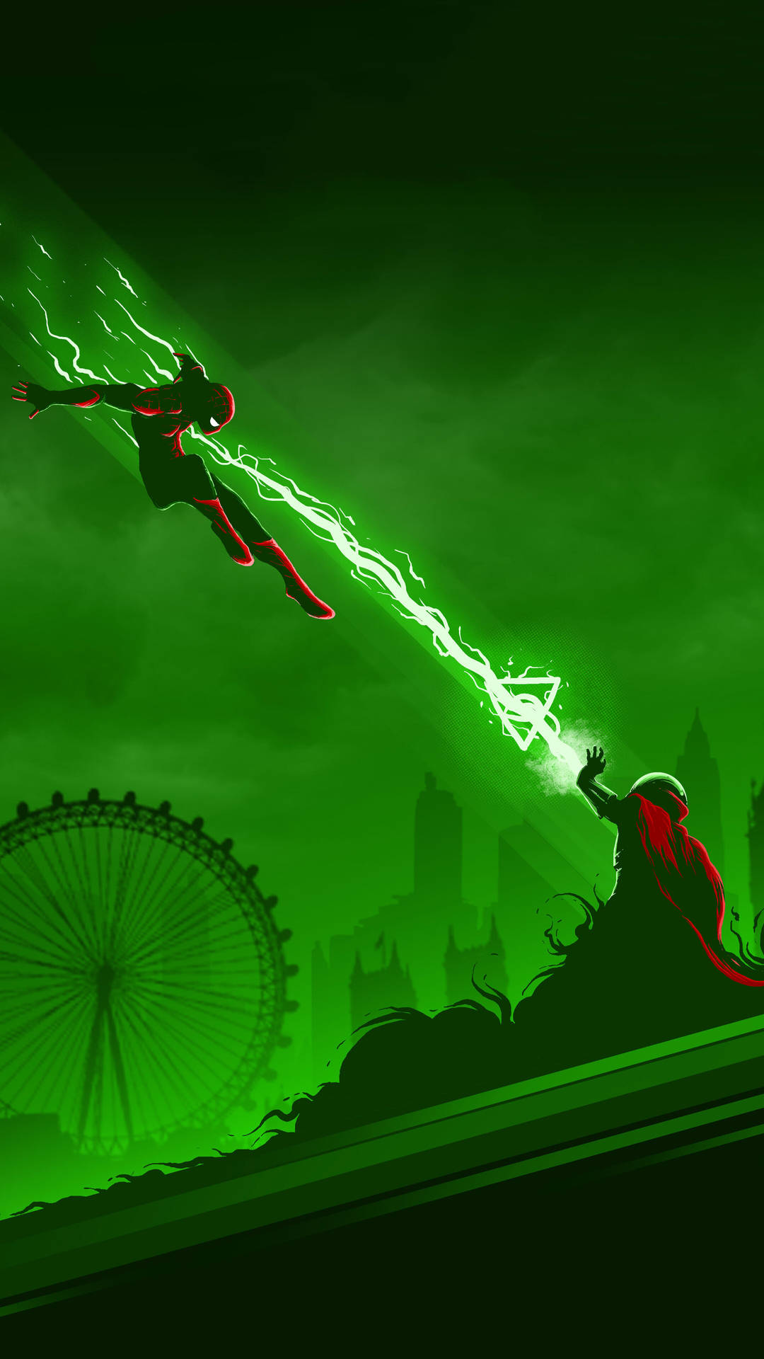 Mysterio And Spider-Man Fighting Wallpaper