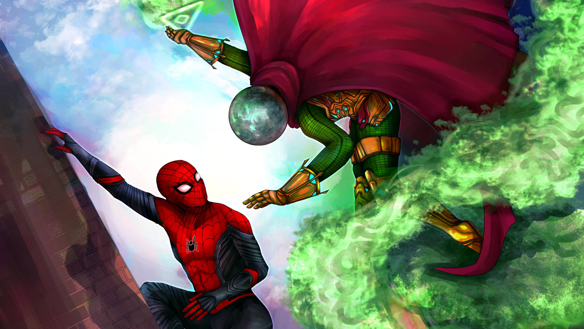 Mysterio Versus Spiderman Wallpaper