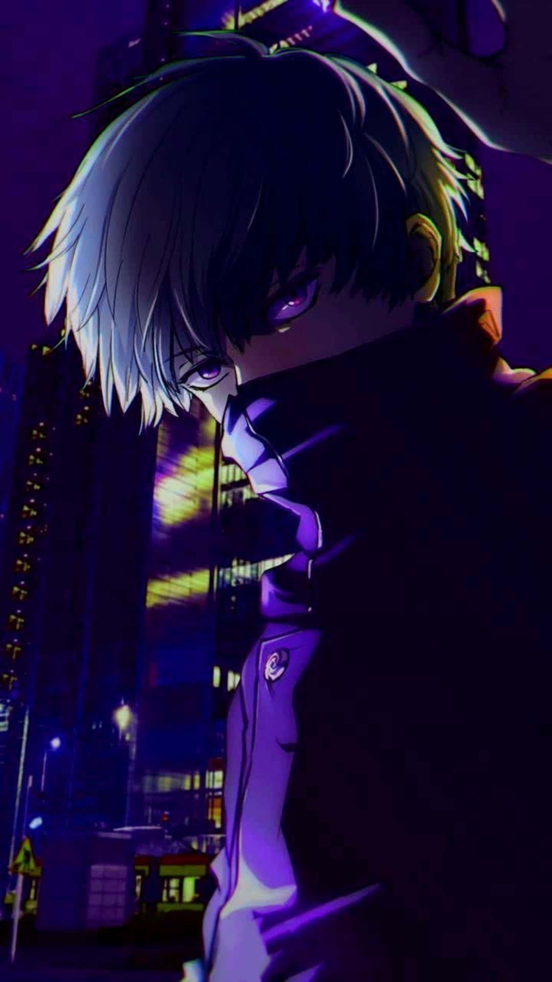 Mysterious_ Anime_ Boy_ Night_ City_ Background.jpg Wallpaper